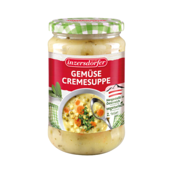 Inzersdorfer Gemüsecremesuppe, vegetarisch, 2 Teller, im Glas, 400 Gramm